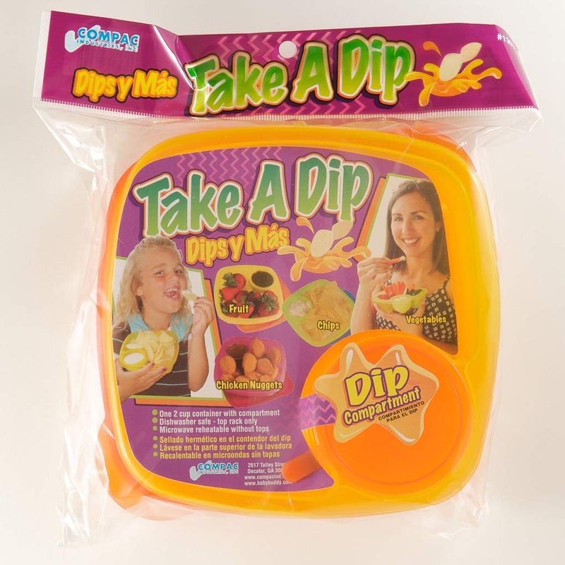 Compac Home Take A Dip 2 the Side Blue-Green Food Storage Snack Container for Lunch, Kids, Portion Control, On the Go - Image 3